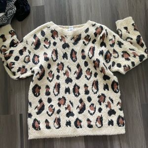 Womens leopard print sweater.